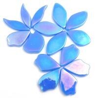Glass, Fallen Petals: True Blue Pearl