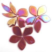Glass, Fallen Petals: Raspberry Pearl