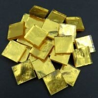 Mirror squares, Bright Gold, 20mm x20mm