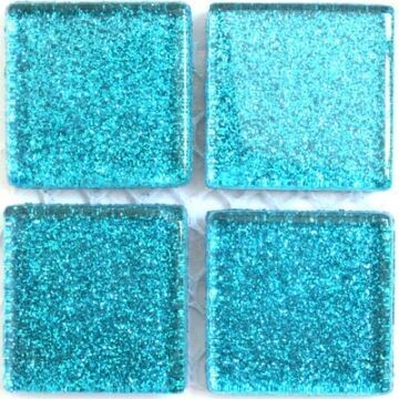 20mm: glitter glass, Turquoise