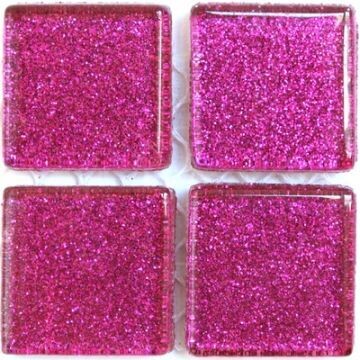 20mm: glitter glass, Fuchsia