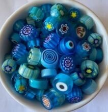 Millefiori, Turquoise Mix