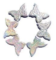 Ceramic Butterfly, iridised white