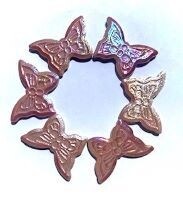 Ceramic Butterfly, iridised rose