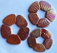 Iridised ceramic petals, plum