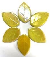 Iridised ceramic leaves, lemon XL