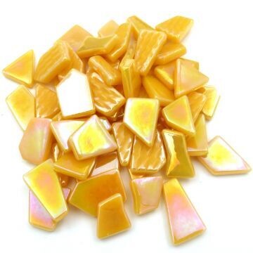 Glass Snippets: Iridised Golden Yellow