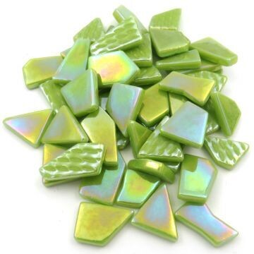 Glass Snippets: Iridised Acid Green
