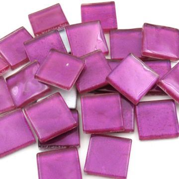 20mm Glass tile: Razzleberry (hot dark pink)