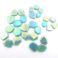 Glass petal, Sakura Blossom, Pale teal pearl