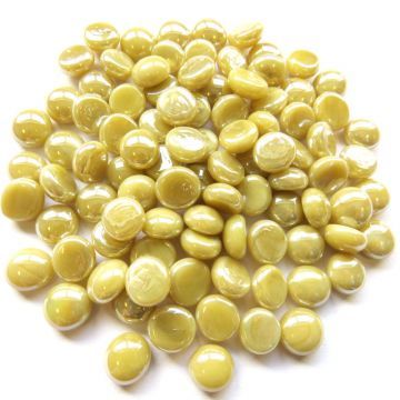 Mini glass nuggets: Cream opalescent