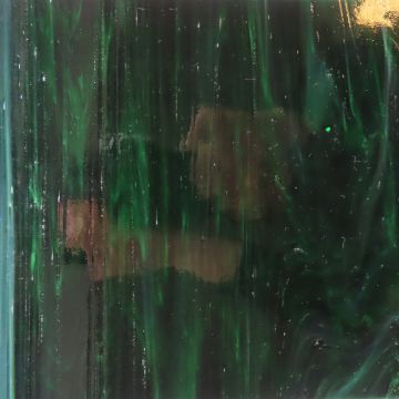 Stained Glass Sheet: Deep Forest Wispy