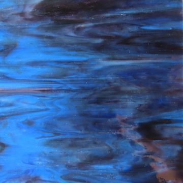 Stained Glass Sheet: Indigo Charcoal Streaky
