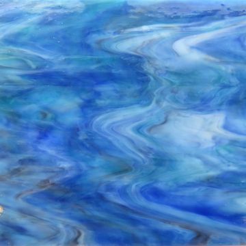 Stained Glass Sheet: Aqua Blue Grey
