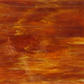 Stained Glass Sheet: Deep Amber Brown