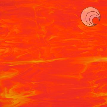 Stained Glass Strip: Orange Wispy