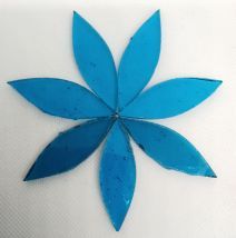 Stained Glass Petals: Transparent Turquoise large