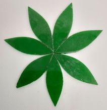 Stained Glass Petals: Transparent green, large