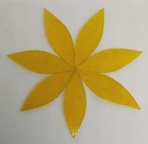 Stained Glass Petals: Transparent yellow, large