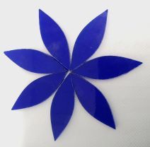 Stained Glass Petals: Transparent sapphire, large