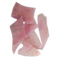 Scrap glass: 100g, transparent pink (iridised)