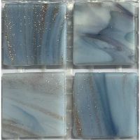 Glass tile, 20mm: Washed Denim