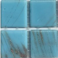 Glass tile, 20mm: Turquoise Gold