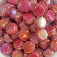 Mini Round, 10mm, Ruby Red Pearl