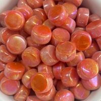 Mini Round, 10mm, Dark Orange Pearl