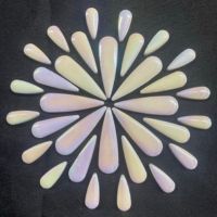 Ceramic Teardrops: Iridescent White