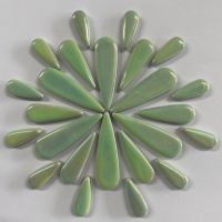 Ceramic Teardrops: Iridescent Light green