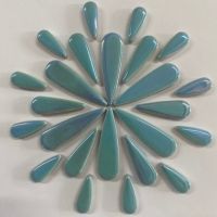 Ceramic Teardrops: Iridescent Soft blue