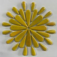 Ceramic Teardrops: Iridescent Yellow