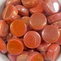 15mm iridescent rounds, Dark Orange 15mm iridescent rounds, Dark Orange