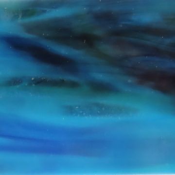 Stained glass strips: Dark Turquoise Swirl