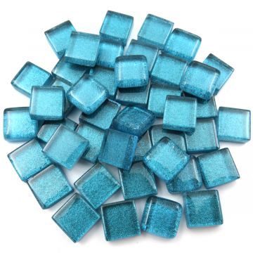 10mm glass tile, Mini Gleam: Lagoon