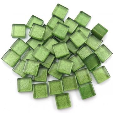 10mm glass tile, Mini Gleam: Parrot