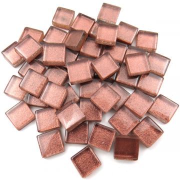 10mm glass tile, Mini Gleam: Russet