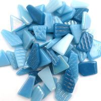 Glass Snippets: Rivulet (aqua mix)
