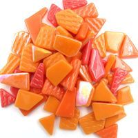 Glass Snippets: Sunburst (red/orange mix)