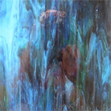 Stained Glass Sheet: Indigo Mist