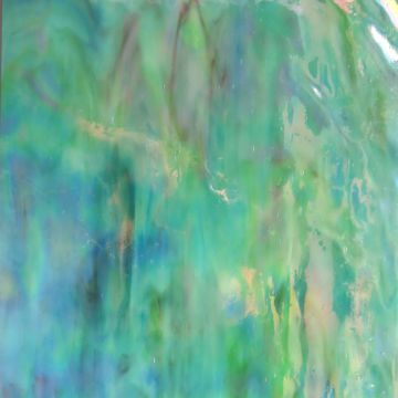 Stained Glass Sheet: Soft teal marble pearl