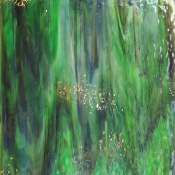 Stained Glass Sheet: Evergreen Ripple Stained Glass Sheet: Evergreen Ripple