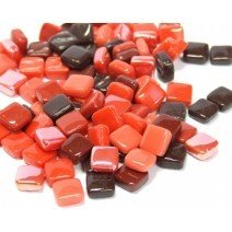 Glass tile 8mm: Red lobster, Ottoman Mixes, 100g