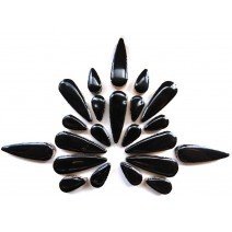 Ceramic Teardrops: Black
