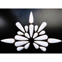 Ceramic Teardrops: White