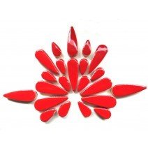 Ceramic Teardrops: Poppy Red