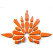 Ceramic Teardrops: Popsicle Orange