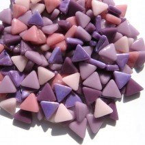 Glass Triangles 10mm: Pansy