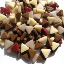 Glass Triangles 10mm: Toasty